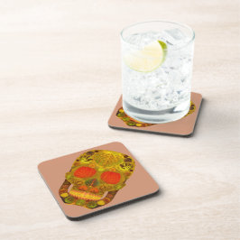 Aspen Leaf Skull 12 Getränkeuntersetzer