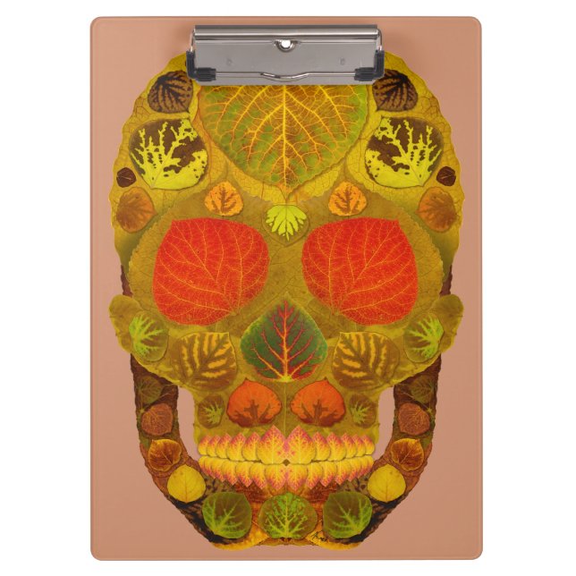 Aspen Leaf Skull 12 Klemmbrett (Vorderseite)