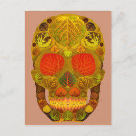 Aspen Leaf Skull 12 Postkarte