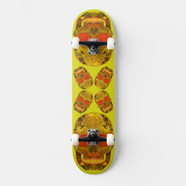 Aspen Leaf Skull 12 Skateboard (Vorderseite)