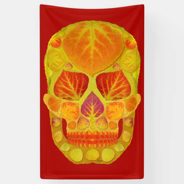 Aspen Leaf Skull 13 Banner (Vertikal)