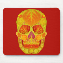 Aspen Leaf Skull 13 Mousepad