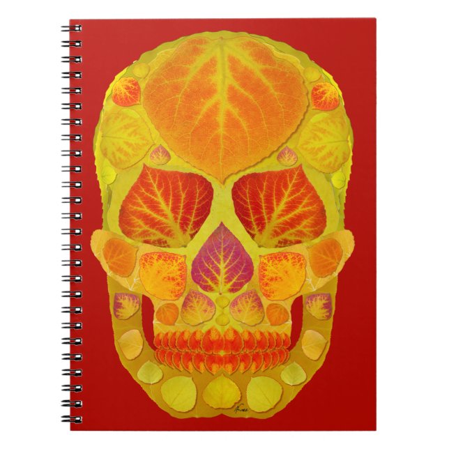 Aspen Leaf Skull 13 Notizblock (Vorderseite)