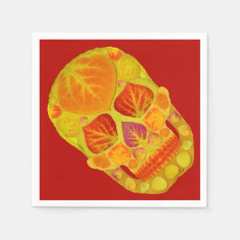 Aspen Leaf Skull 13 Serviette