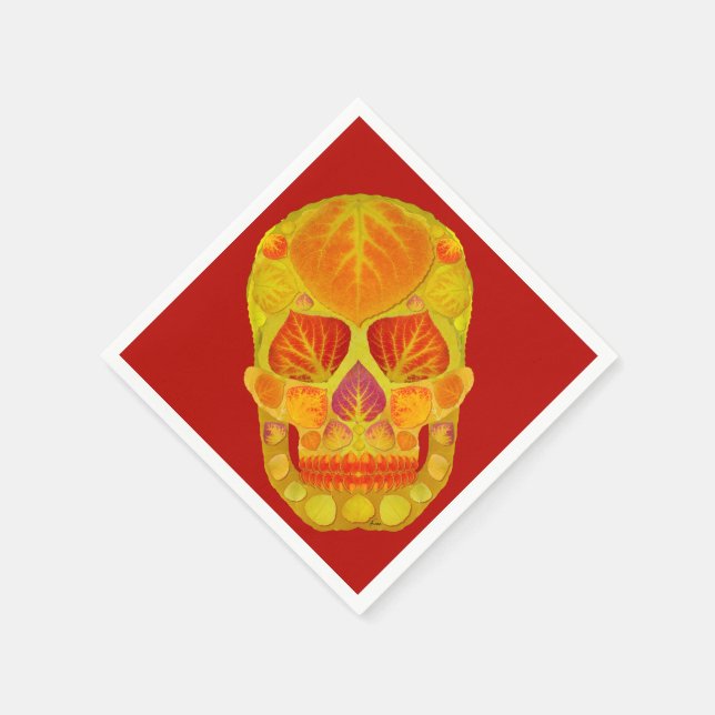 Aspen Leaf Skull 13 Serviette (Ecke)