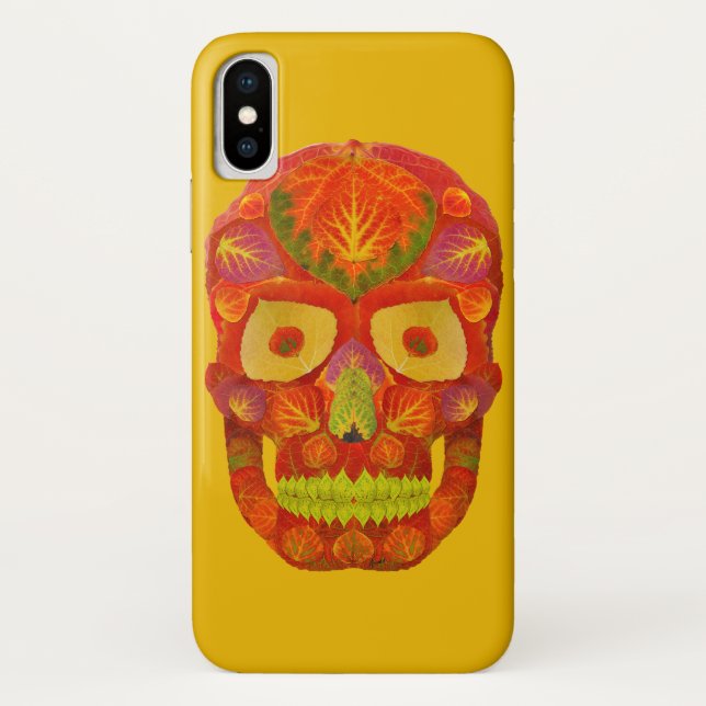 Aspen Leaf Skull 16 Case-Mate iPhone Hülle (Rückseite)