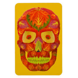 Aspen Leaf Skull 16 Magnet