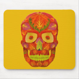 Aspen Leaf Skull 16 Mousepad