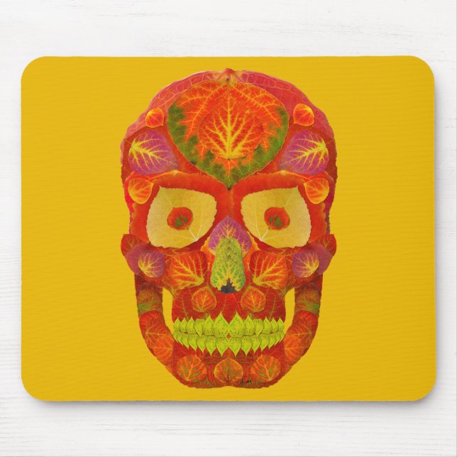 Aspen Leaf Skull 16 Mousepad (Vorne)