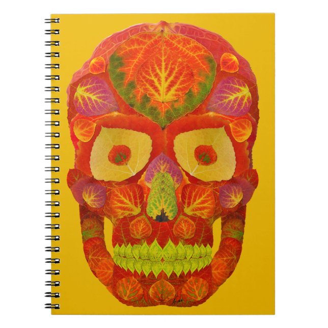 Aspen Leaf Skull 16 Notizblock (Vorderseite)