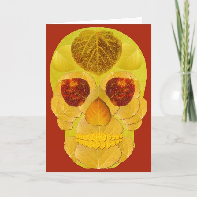Aspen Leaf Skull 1 Karte (Vorderseite)