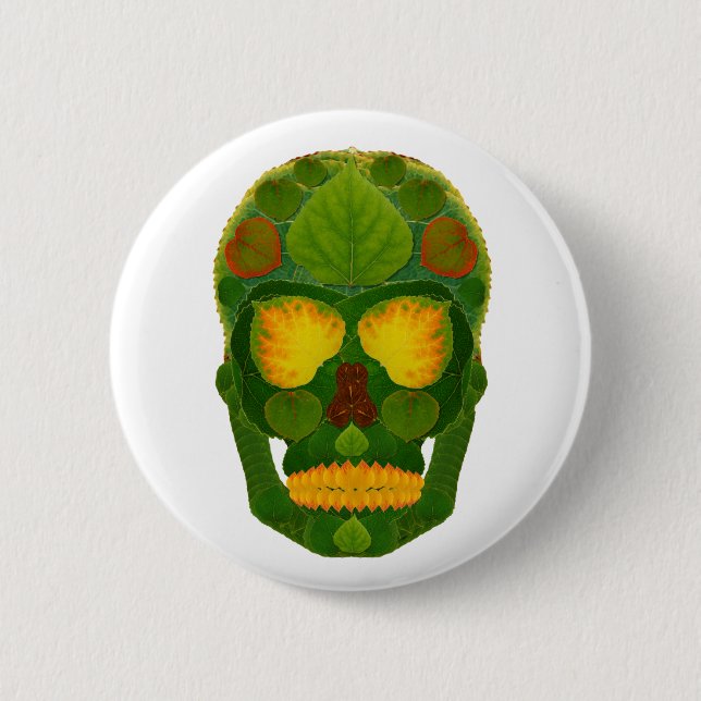 Aspen Leaf Skull 9 Button (Vorderseite)