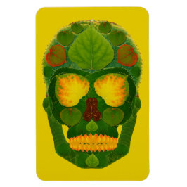 Aspen Leaf Skull 9 Magnet