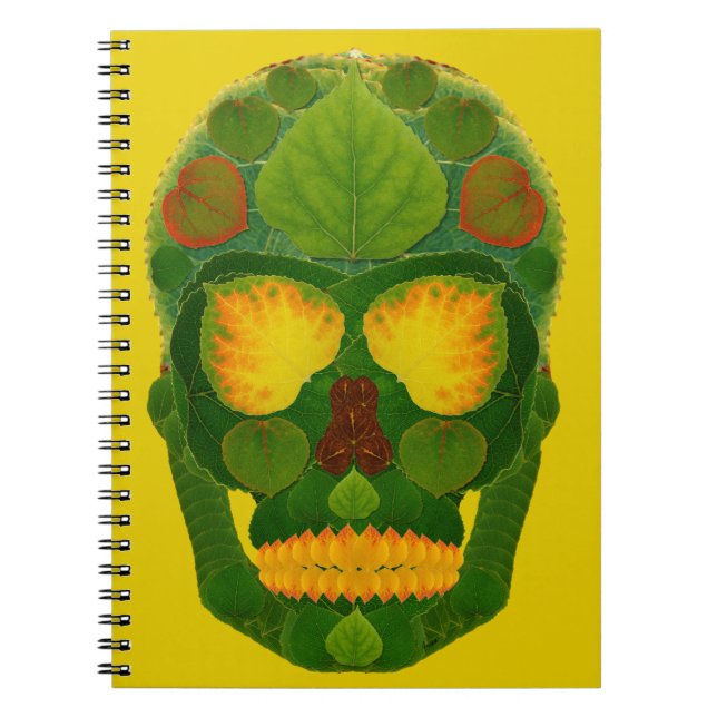 Aspen Leaf Skull 9 Notizblock (Vorderseite)