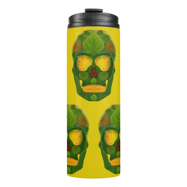 Aspen Leaf Skull 9 Thermosbecher (Vorderseite)