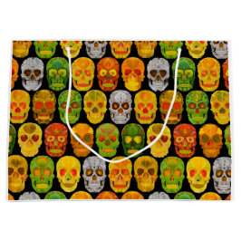 Aspen Leaf Skulls nahtloses Muster 2018 Große Geschenktüte