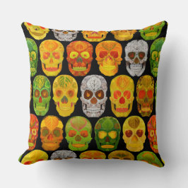 Aspen Leaf Skulls nahtloses Muster 2018 Kissen