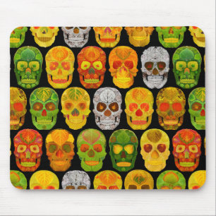 Aspen Leaf Skulls nahtloses Muster 2018 Mousepad