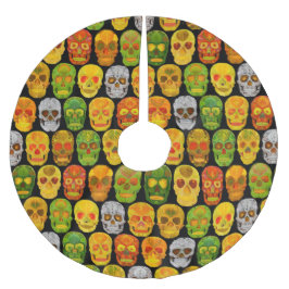 Aspen Leaf Skulls nahtloses Muster 2018 Polyester Weihnachtsbaumdecke