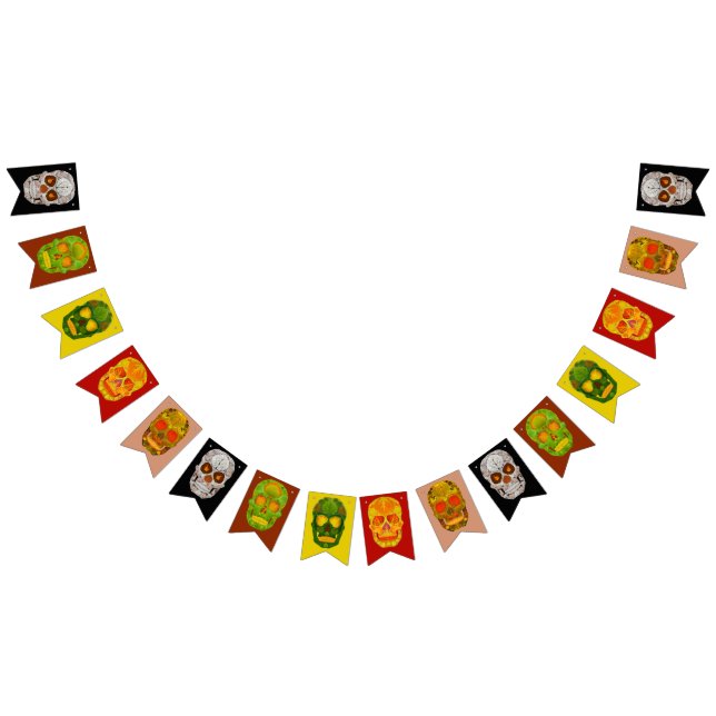 Aspen Leaf Skulls Wimpelkette (Alle)