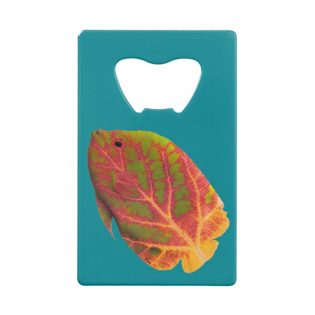 Aspen Leaf Tropische Fische 1 Geldbeutel Flaschenöffner (Vorderseite)