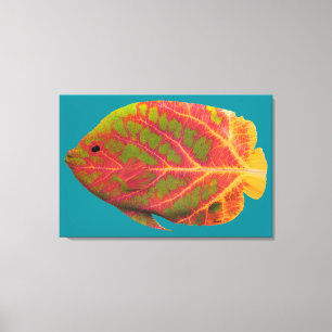 Aspen Leaf Tropische Fische 1 Leinwanddruck
