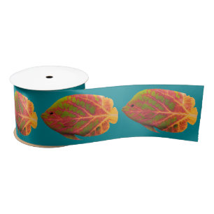 Aspen Leaf Tropische Fische 1 Satinband