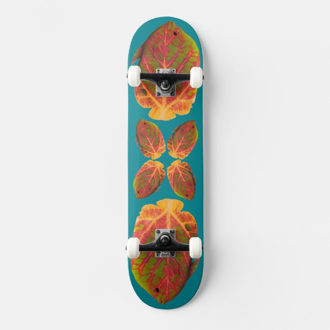 Aspen Leaf Tropische Fische 1 Skateboard (Vorderseite)