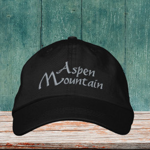 Aspen Mountain colorado bestickter Hut