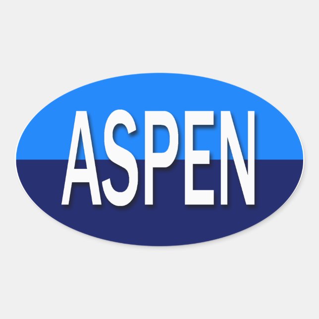 Aspen Ovaler Aufkleber (Vorderseite)