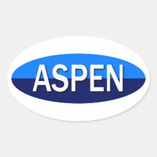 Aspen Ovaler Aufkleber