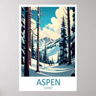 Aspen Park Nationales Poster Reise Vintage Ski