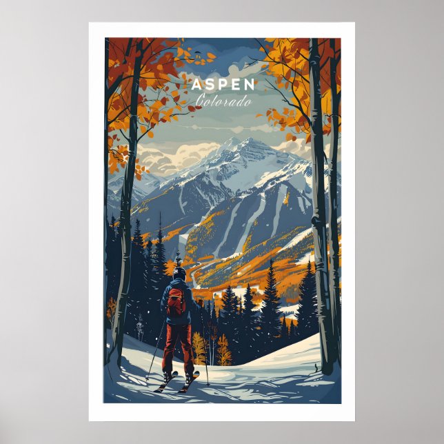 Aspen Print Ski Poster 1 (Vorne)