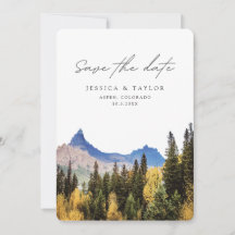 Aspen Save the Date Colorado Wedding