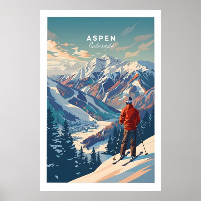 Aspen-Ski-Plakat 1 Poster (Vorne)