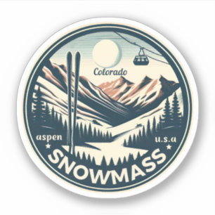 Aspen Snowmass Colorado Ski-, Snowboard-Geschenk Aufkleber
