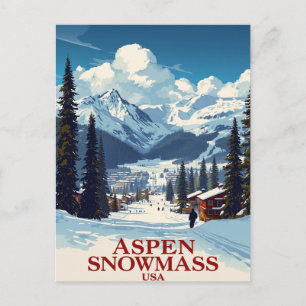 Aspen Snowmass Skigebiet Colorado Postkarte