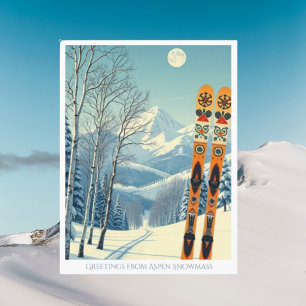 Aspen Snowmass-Skiurlaub Postkarte
