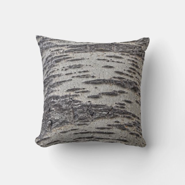 Aspen Tree Bark Nature #Gift Pillow Kissen (Vorderseite)