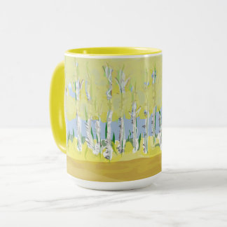 ASPEN Trees handgemalt Original Kaffeemaschine Tas Tasse