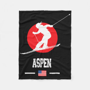 Aspen Usa Ski Resort Rocky Mountains American Skii Fleecedecke
