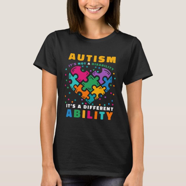 Asperger Syndrome Awareness for Mom Dad Aunt with  T-Shirt (Vorderseite)