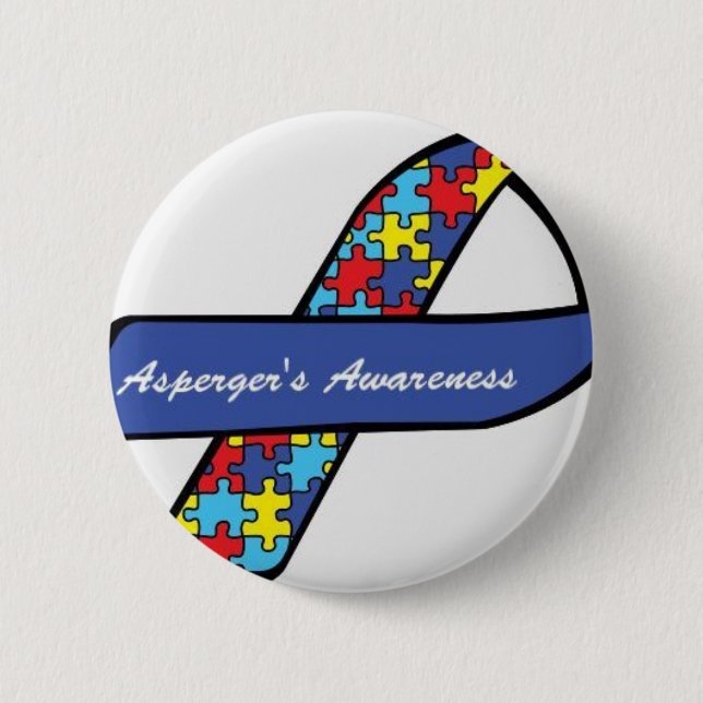 Aspergers Bewusstseins-Band Button (Vorderseite)