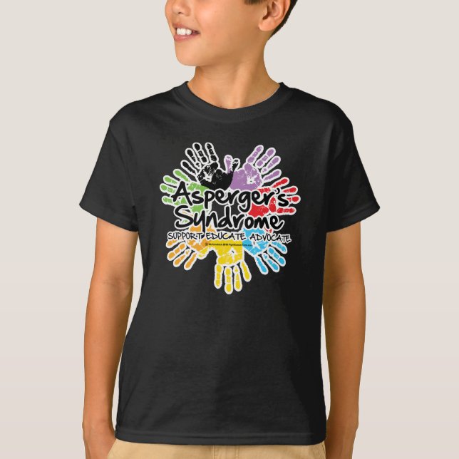 Aspergers Syndrom Handprint T-Shirt (Vorderseite)