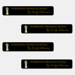 Asperges maison Pickle Étiquette mince