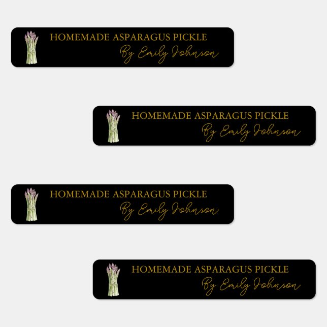 Asperges maison Pickle Étiquette mince (Groupe)