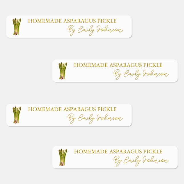 Asperges maison Pickle Étiquette mince (Groupe)
