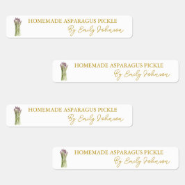 Asperges maison Pickle Étiquette mince