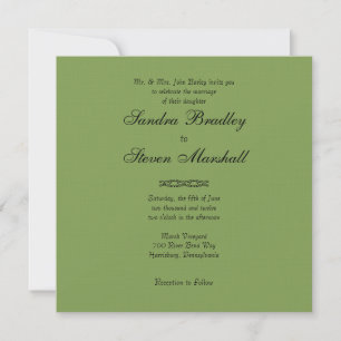 Asperges simples Invitations de mariage vert
