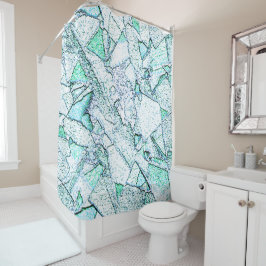 Áspero como rocha, num misto de ciano e menta duschvorhang